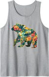 CA Style California Bear Travel Tank Top - Heather Grey