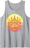 Bearpaw National Park bearpaws Papa Bear Paw Wildlife Tank Top - Heather Grey