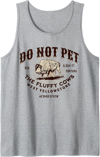 Cow West Yellowstone Souvenir Funny Bison Quote Montana Tank Top