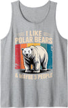 Polar Bear Gift Polar Bear Accessories & Stuff Cute Polar Bear Art for Men Women Kids Arctic Polar Bear Tank Top - Heather Grey