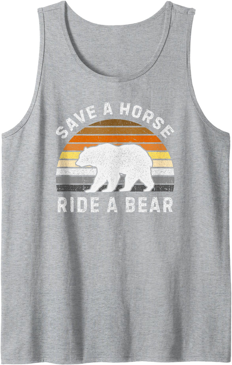 Bear Gay Pride by Content Design Studio Mens Bear Community, Bear Flag, Funny Gay Bear Pride Tank Top - Heather Grey