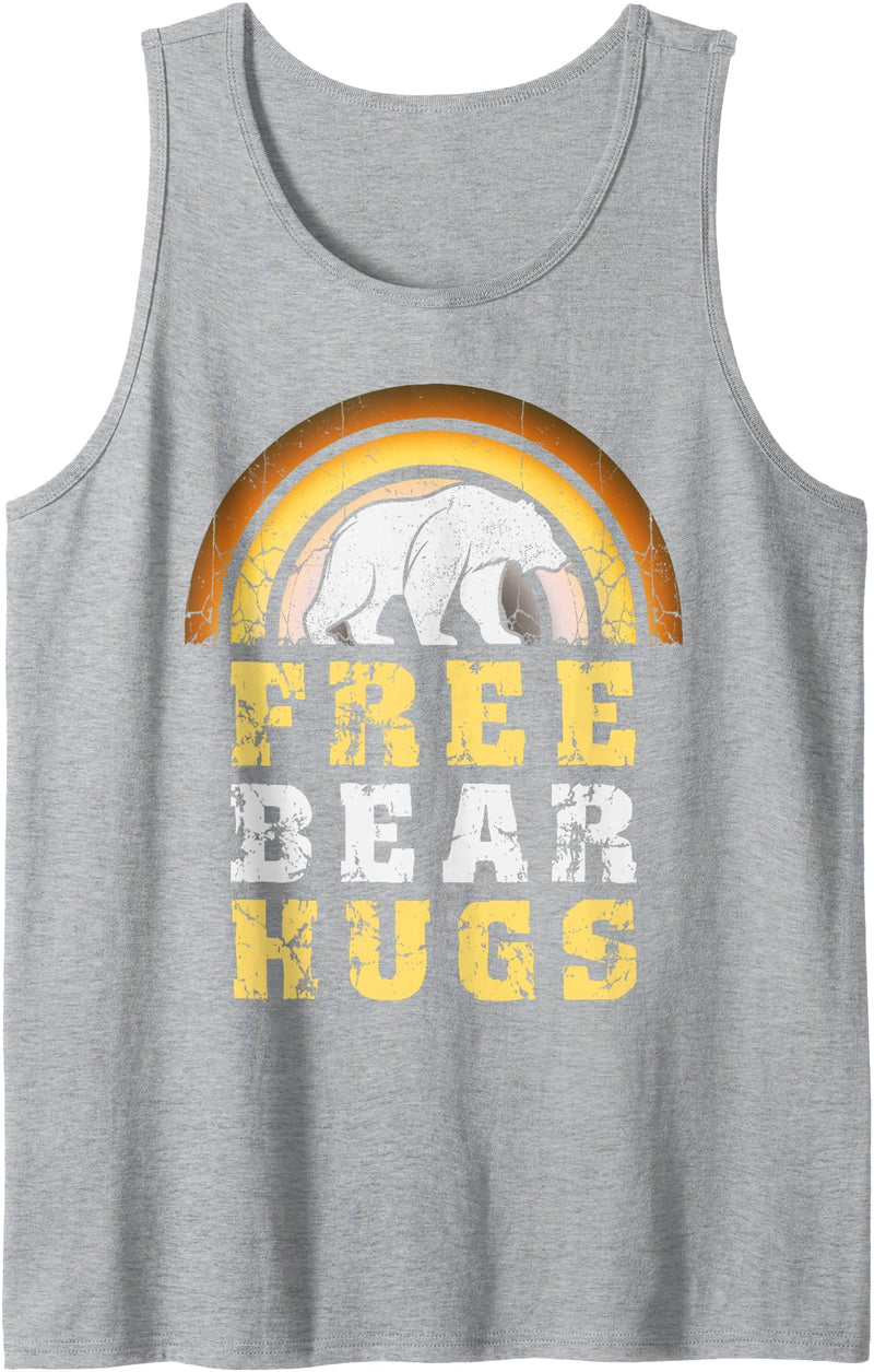 Bear Gay Pride by Content Design Studio Mens Bear Community, Free Bear Hugs, Bear Flag, Gay Bear Pride Tank Top - Heather Grey