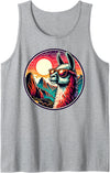 Peruvian Trip And Llama Peru Vacation Alpaca At Machu Picchu in Peru Tank Top - Heather Grey