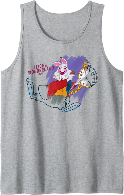 Alice in Wonderland 1951 White Rabbit Running Tank Top