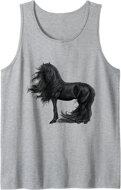 Pferdeliebhaber Geschenke Kunst Kollektion von Horse Painting Equestrian Friese Horse Rider Birthday Tank Top
