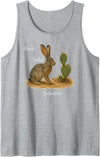 Animal Series. Black Tailed Jackrabbit Tank Top in Heather Grey