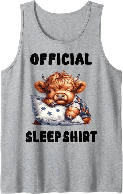 Highland Cow Official Sleepshirt Pajamas Nightgown Tank Top