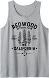 Lique Redwood Redwood National Park Vintage California Bear Gift Men Women Tank Top - Heather Grey