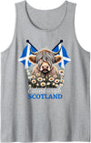 Highland Cow Designs Matching Family Mom Dad Kids Edinburgh Scotland Highland Cow Scottish Ancestry Vacation Tank Top -