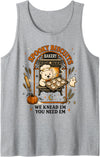Polar Bear Spooky Bakery Retro Biscuit Polar Bear Funny Spooky Biscuits Club Pastry Halloween Tank Top - Heather Grey