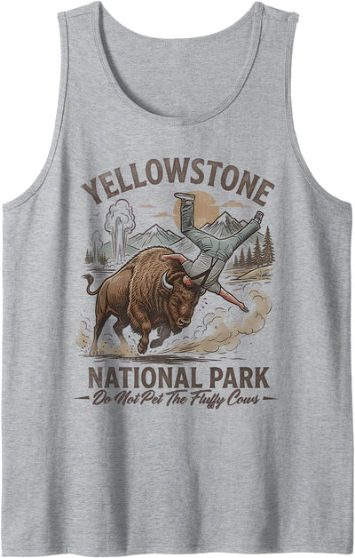 Yellowstone Funny Do Not Pet the Fluffy Cows Retro Tank Top
