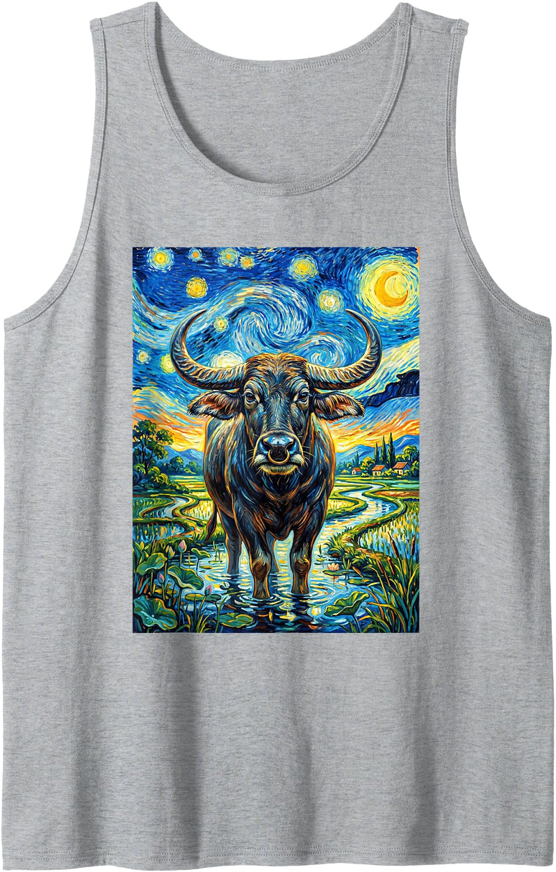 Water Buffalo Design Water Buffalo Tank Top - Heather Grey