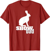 Show Dad Rabbit County Fair Livestock T-Shirt in Cranberry Red