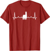 LLama Gifts & Accessories Llama Heartbeat Alpaca Llama Lover T-Shirt - Cranberry Red