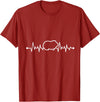 Animal Tee & Guinea Pig Animal Furry Potato Heartbeat Guinea Pig T-Shirt - Cranberry Red