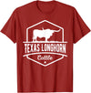 Farm and Longhorn Gift for Men and Cattle Clothing Texas Longhorn Cattle - Longhorn Cow For Cattle Farmer T-Shirt -