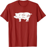 LGBTQIA+ Power Design Nasty Hungry Dirty Pig Design - Fun Gay Pig Pride - LGBTQIA+ T-Shirt - Cranberry Red
