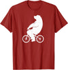 Die besten Radfahrer Outfits und Geschenke Bear on bicycle cyclist bicycle cycle outfit T-Shirt - Cranberry Red