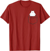 Arctic Polar Bear Gifts And Tees Polar Bear In a Pocket Cute Pocket Polar Bear T-Shirt - Cranberry Red