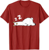 Sleeping Animals Tees And Gifts Llama Sleeping Tired Llama Pajama Love Llamas T-Shirt - Cranberry Red