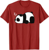 Panda Bear Inc. Funny Lazy Panda Bear Sleeping Grumpy Cute Animal Meme T-Shirt - Cranberry Red
