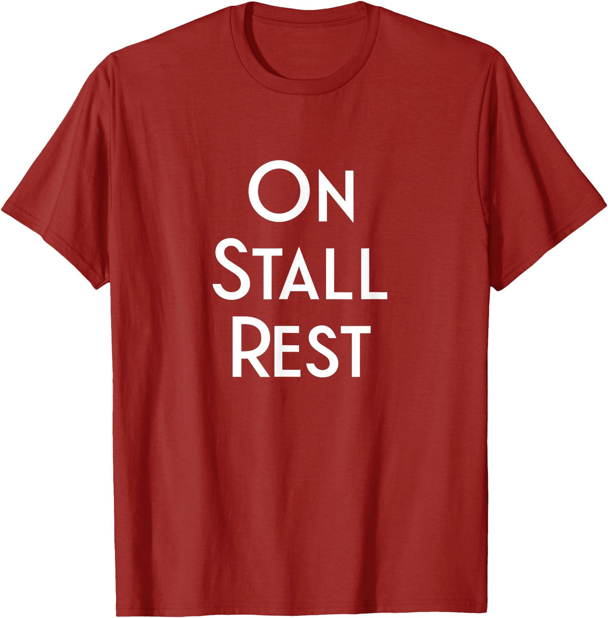 Get Well Horse Gifts for Equestrians & Horselovers Get Well Horse Gifts On Stall Rest T-Shirt - Cranberry Red