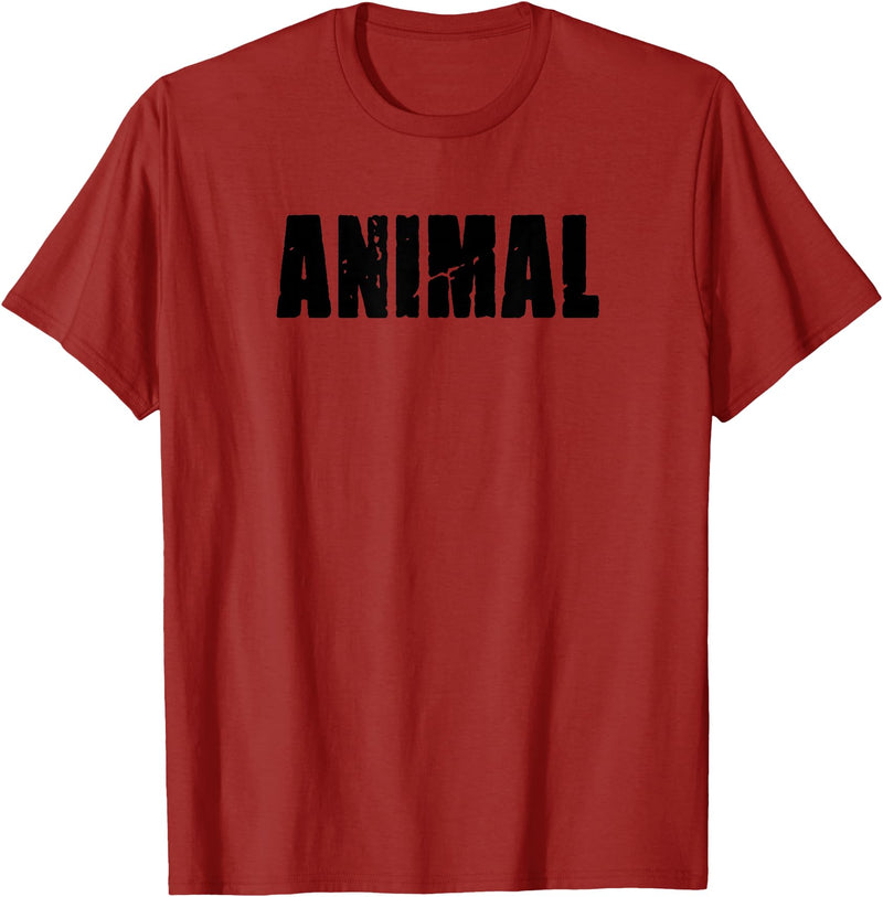 Animal Gym Rabbit Workout Bodybuilding Fitness T-Shirt in Cranberry Red