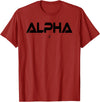 Mens ALPHA Gym Rabbit Workout Bodybuilding Fitness T-Shirt in Cranberry Red