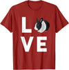 Cute I Love Rabbits Funny Bunny Rabbit Lover Gifts T-Shirt in Cranberry Red