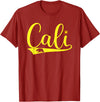 Cali California Bear LA Republic Tee Mens Cali California Bear CA Republic T-Shirt - Cranberry Red