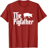 Funny Pig Whisperer Shirts Gifts The Pig Father Funny Pig Lover Whisperer T Shirt Gift T-Shirt - Cranberry Red