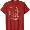 Funny Science Nerd Duck or Rabbit Physics Math Geek T-Shirt in Cranberry Red