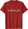 Classic Buffalo Hometowner Buffalo Girl American City Pride T-Shirt - Cranberry Red