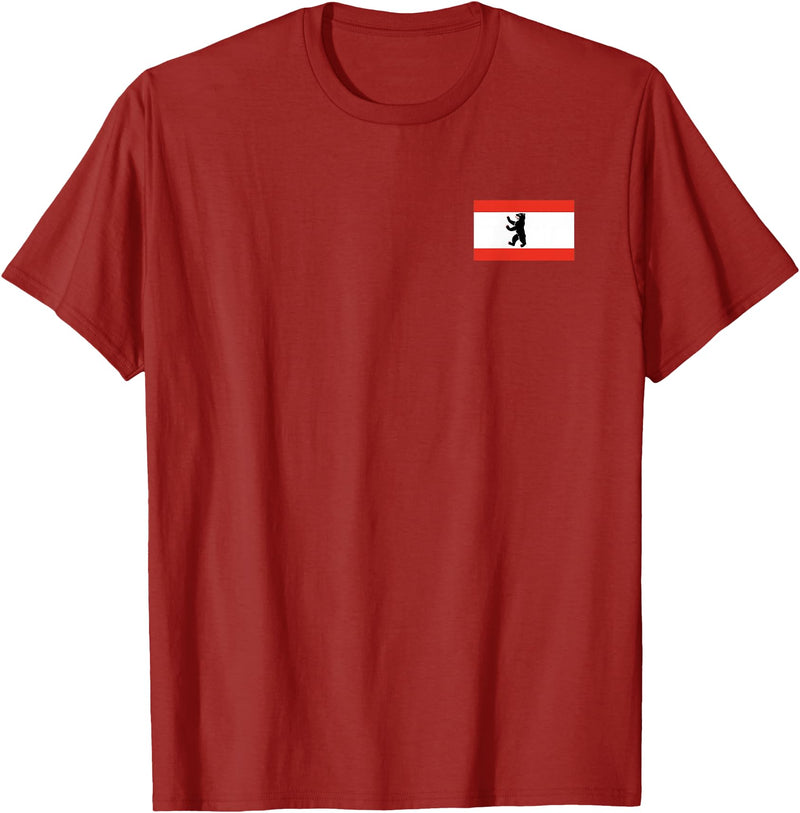 Berlin Bear Flag BERLIN GERMANY FLAG BEAR FLAG T-Shirt - Cranberry Red