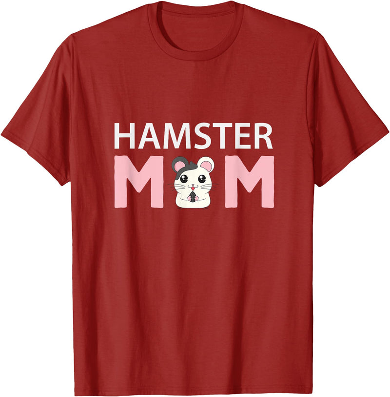 Hamster Mom Hamster T-Shirt - Cranberry Red