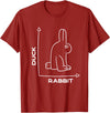 Duck - Rabbit - Funny - Joke - Bunny - Optical Illusion -Pun T-Shirt in Cranberry Red