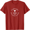 Letterboard Inspired 1883 The Road West Was Paved In Blood Cow Skull T-Shirt - Cranberry Red