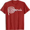 Peruvian Tees Rojo-Blanco Peru Design Logo Peru Nasca Lines Men Women Kids T-Shirt - Cranberry Red
