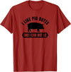 Happy BBQ Apparel I Like Pig Butts And I Cannot Lie Funny BBQ Grilling T-Shirt T-Shirt - Cranberry Red