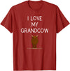 Best Pet Grandparents Ever I Love My Grand Cow Funny Highland Cow Lover Grandma Grandpa T-Shirt - Cranberry Red