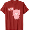 Funny Pig Lover Shirts Oink Cute Pig Lover Pig Farming Farmer Piglet Farm Animal T-Shirt - Cranberry Red