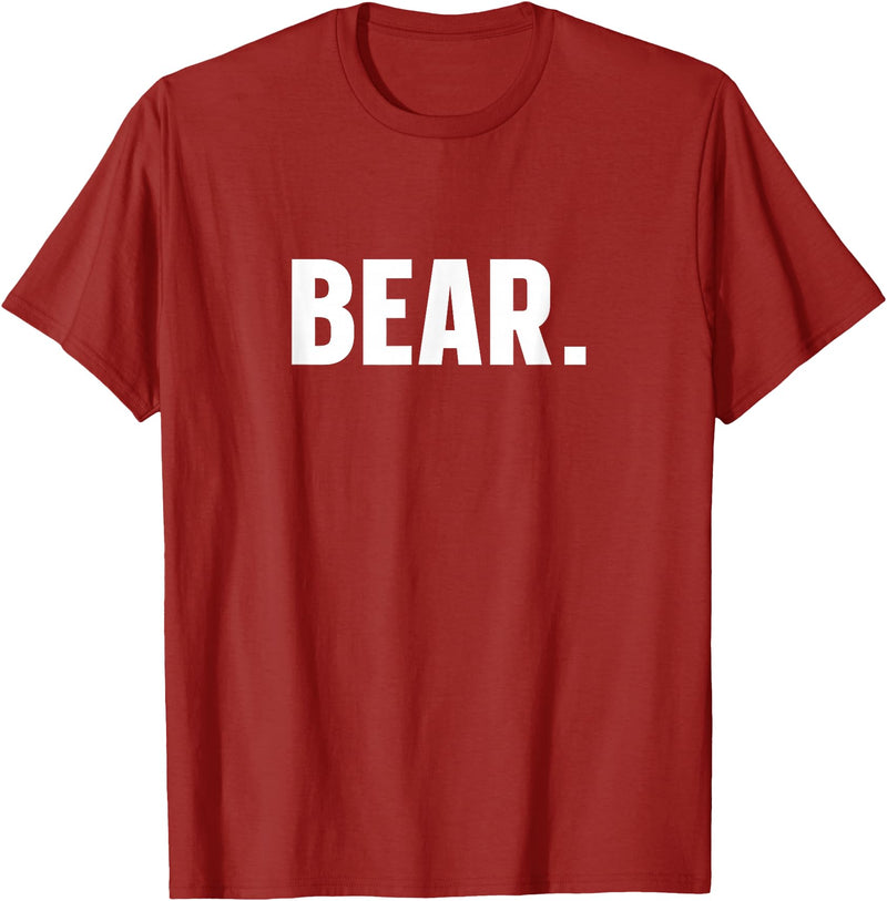 indecent Words BEAR Simple Word BEAR T-Shirt - Cranberry Red