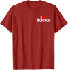 LOVE OF BUFFALO HEART CITY APPAREL I LOVE HEART BUFFALO NY T-Shirt - Cranberry Red