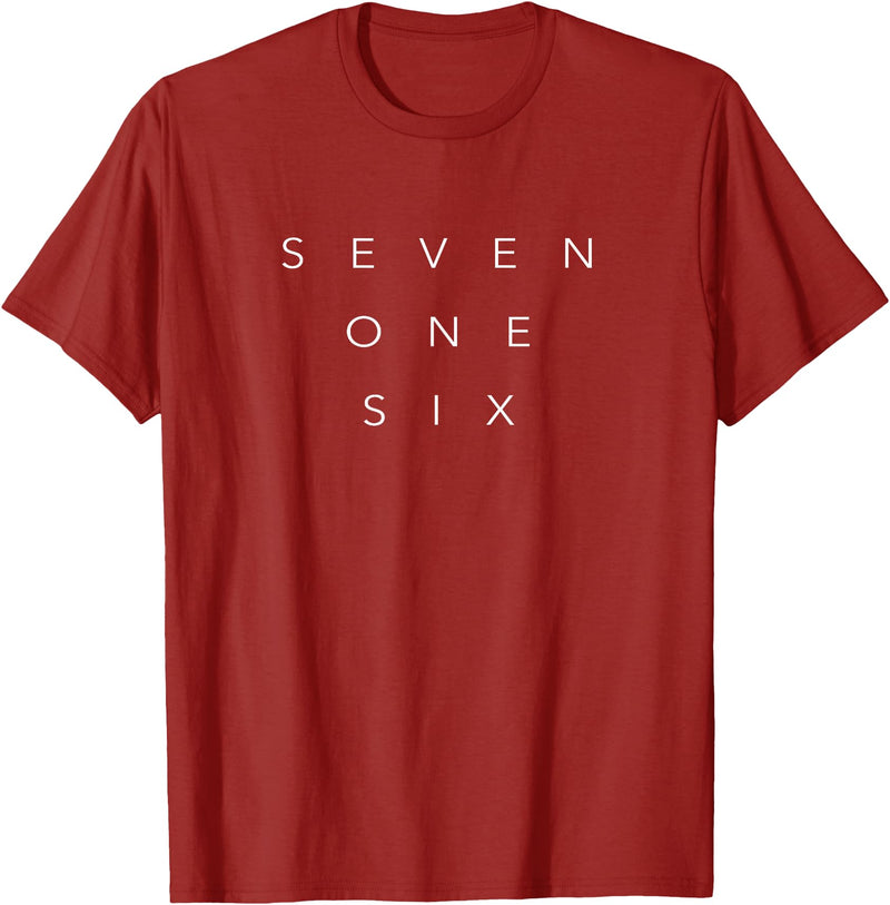 716 Area Code T Shirt New York Buffalo, Niagara Falls T-Shirt - Cranberry Red