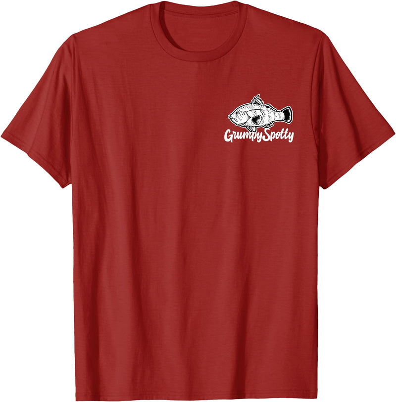 Grumpy Spotty Apparel Grumpy Spotted Bay Bass Everyday Shirt T-Shirt - Cranberry Red
