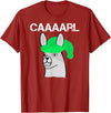 Llama Shirt Collection by Jean Olivier Funny Llama with Hats T-Shirt - Black, Small, Unisex-Adults, Classic Fit, Short Sleeve, Cotton 65% Polyester 35% - Cranberry Red