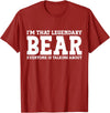 Bear Gifts Bear Tee Men Name Birthday Gifts Bear Personal Name Funny Bear T-Shirt - Cranberry Red