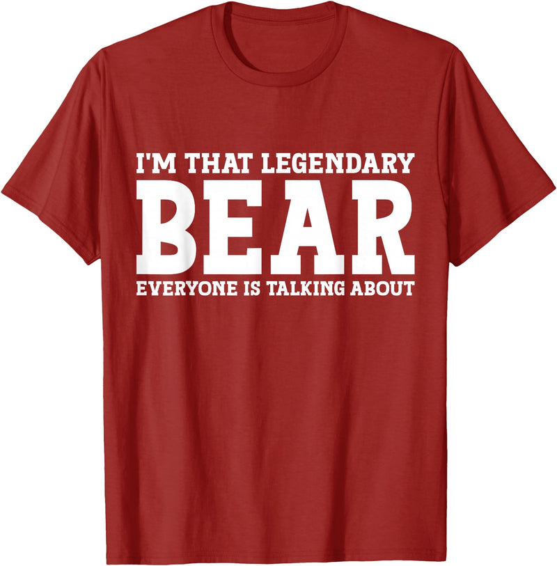 Bear Gifts Bear Tee Men Name Birthday Gifts Bear Personal Name Funny Bear T-Shirt - Cranberry Red