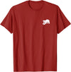 Playful Critter Apparel Co. Polar Bear Minimalist Black and White T-Shirt - Cranberry Red