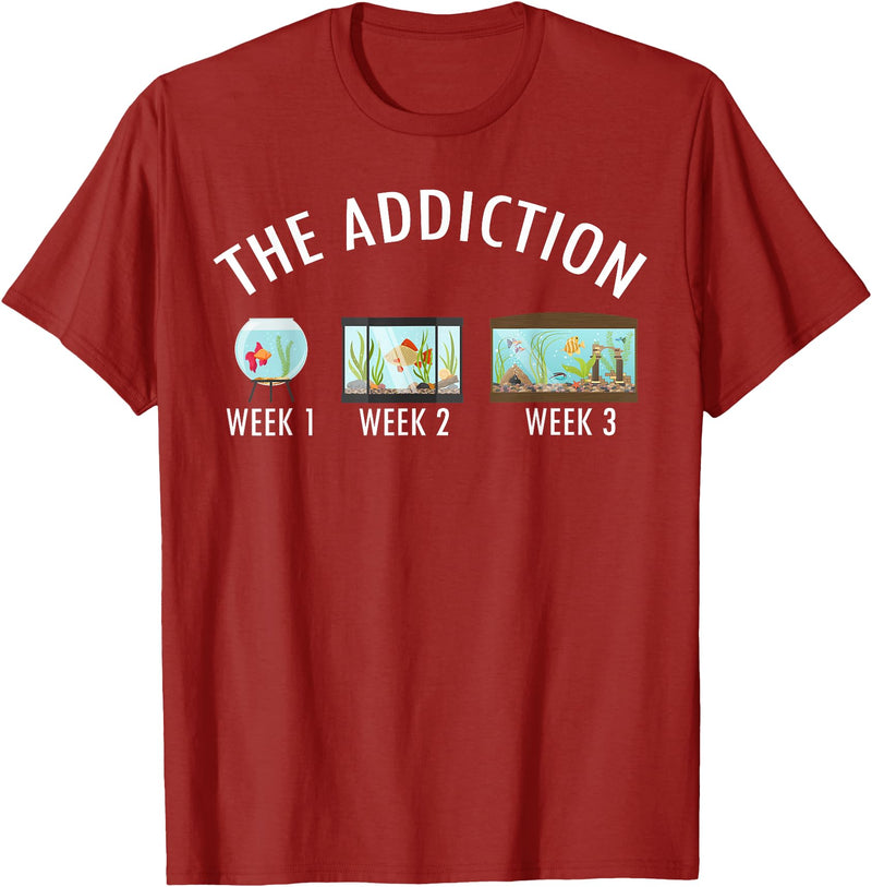 Funny Evolution Of Fish Lover Aquarium Girls Boys Funny Fish Lover Evolution Home Aquarium Fish Tank Pet Lover T-Shirt - Cranberry Red